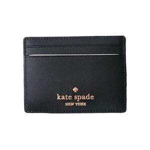 Kate Spade Madison Small Slim Card Holder Black Wallet Basics Minimalist